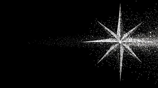 Bright starburst on dark sky