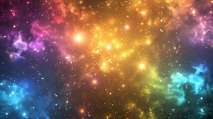 Fototapeta premium A cosmic background with swirling, blue, green, and pink light.
