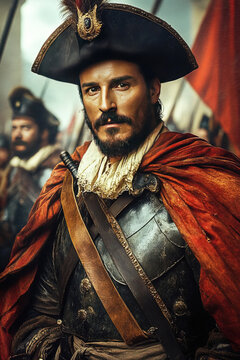 Francisco Pizarro confronts Inca Atahualpa during the Spanish conquest of the Inca Empire