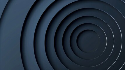 Sleek Blue Background with Concentric Circles for Design, Featuring White Space in the Center for Text. Abstract Geometric Modern Wallpaper Ideal for Banner Templates and Digital Projects.