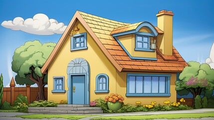 traditional cartoon house remodel