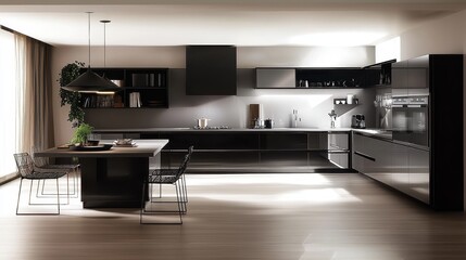 Minimalist Kitchen with Modern Appliances