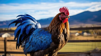 landscape blue hen chicken