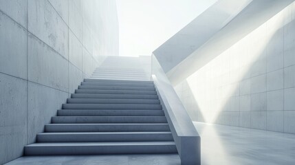 Obraz premium Minimalist Staircase in Modern Home