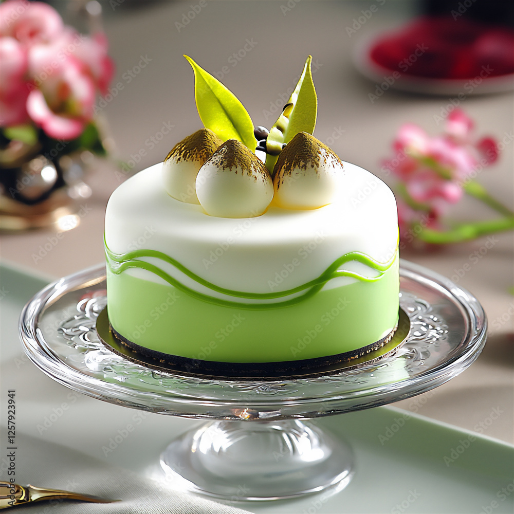 Wall mural  green tea cake