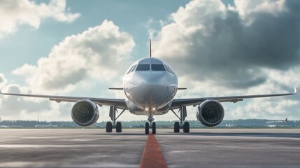 Obraz premium Safety check for aircraft maintenance system ensuring safe flight operations and part replacements. Concept Aircraft maintenance system, Safety check, Part replacements, Flight operations