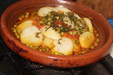 Moroccan Tajine Cooking on Gas Stove