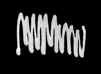 Realistic rough blue marker. Set of ink lines. Drawing drawn on white isolated background with chalk. Hand painting. Pencil on paper isolated on white background