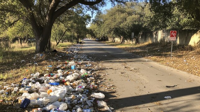 Street Littered with Trash - A Community Issue