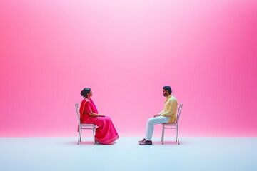 Indian HR Manager Conducting a Job Interview with Candidate in Office Setting