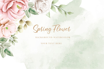 beautiful watercolor floral rose background