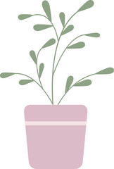 Cute kawaii pastel flower vase vector