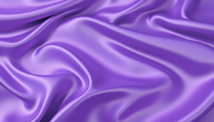 Obraz premium Silky purple fabric with flowing folds, glossy texture, and elegant light interplay creating depth and movement in a rich, opulent textile display