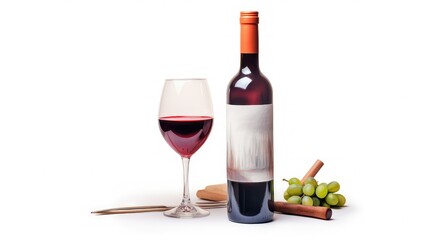 vibrant wine bottle drawing