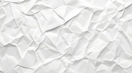 Obraz premium Textured white paper, crumpled with many folds