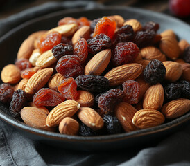 mixed nuts and raisins