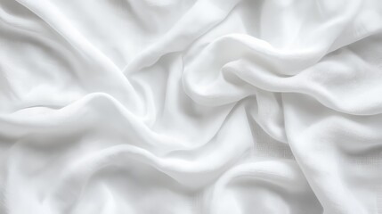 Obraz premium Flowing White Fabric Texture Background