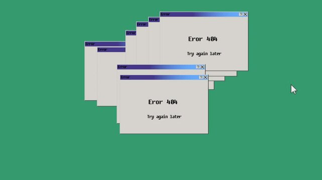 error 404. concept of minimal badge of wonder or fail and error