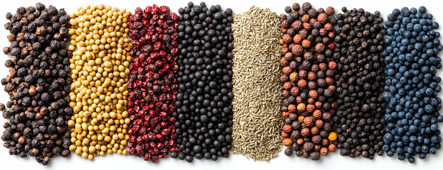 Colorful spice blend, flatlay, food