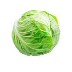 Fototapeta premium Fresh green cabbage on a white isolated background