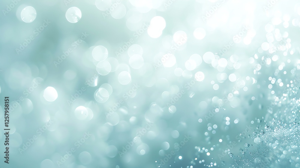 Canvas Prints abstract light and bokeh background in blue and white colors.