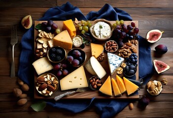 elegant luxury cheese board arrangement highlighting select ingredients stunning visual appeal, artisanal, assets, charcuterie, crackers, decor, display