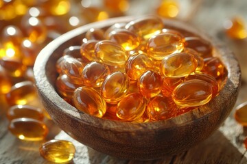 Nourishing the Body, Embracing Wellness: A Person Taking Fish Oil Supplements for Optimal Health and Vitality