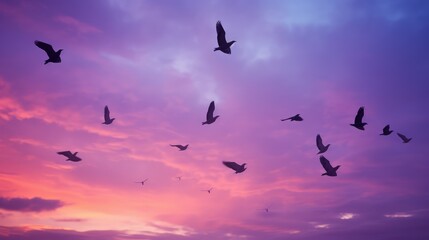 Fototapeta premium movement purple blue sky
