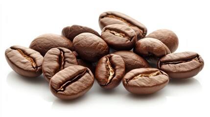 Naklejka premium coffee beans isolated on white