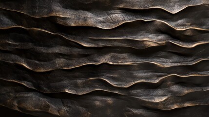 Fototapeta premium Abstract, Bronze Wavy Metal Texture Background