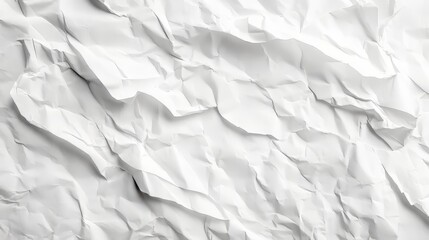 Obraz premium Crumpled White Paper Texture Background Design