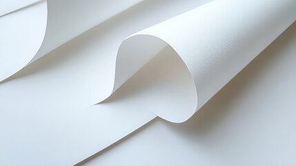 Abstract white paper sheet design background