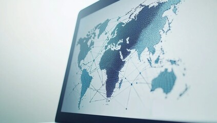 Global Network: Data Flows Across Continents, Connecting the World Digitally