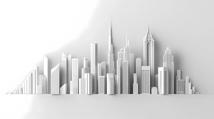 Fototapeta premium Minimalist city silhouette