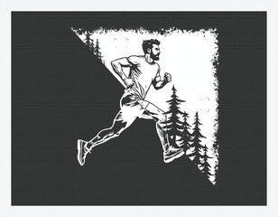 Running T Shirt Design, Adventure T Shirt, Custom t-shirt design, Outdoor, Mountain, Family T Shirt Design illustration
