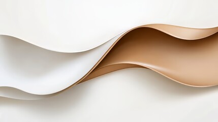 Obraz premium Wavy cream and tan abstract background design