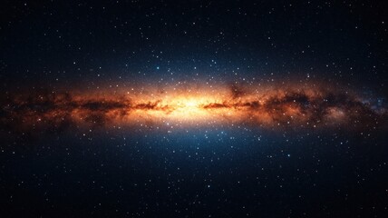 Fototapeta premium Stunning Celestial Panorama Galactic Core Milky Way Night Sky Starry Background