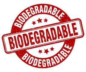 biodegradable stamp. biodegradable label. round grunge sign