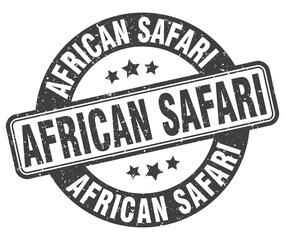 african safari stamp. african safari label. round grunge sign