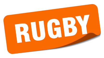 rugby sticker. rugby label