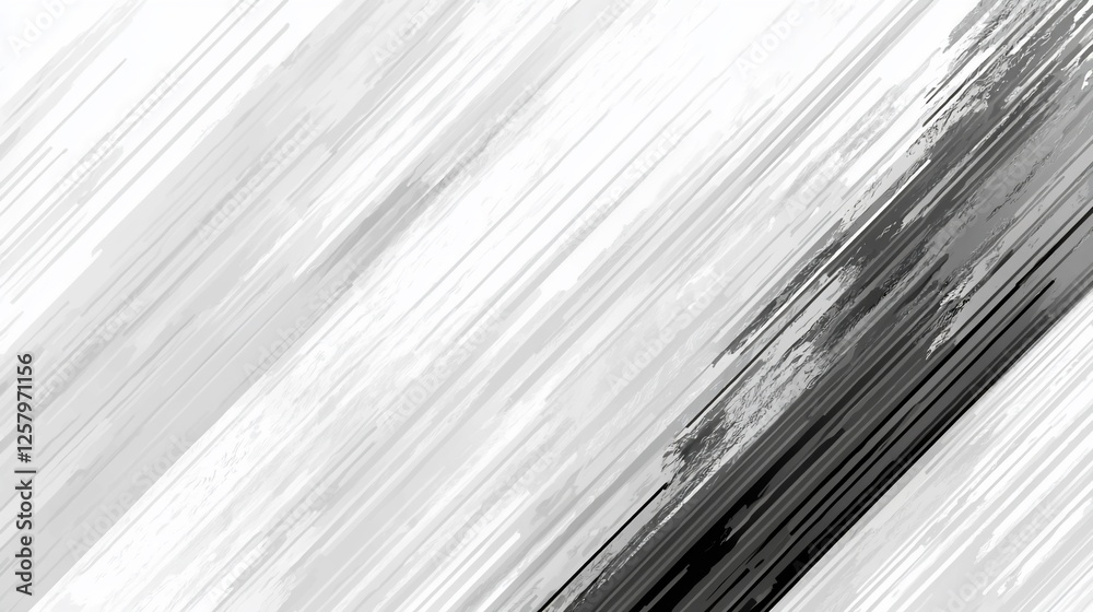 Poster Abstract grayscale diagonal lines; motion blur; textured background; website design