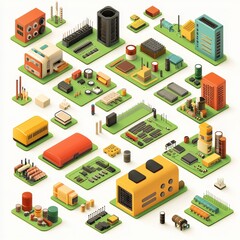 Obraz premium Electronic circuit featuring a motherboard adorned with diodes and various other components
