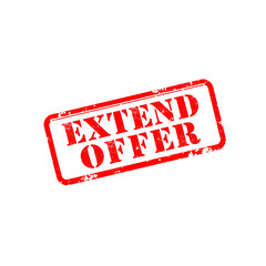 Extend Offer text stamp red rubber stamp on white background. Generative AI