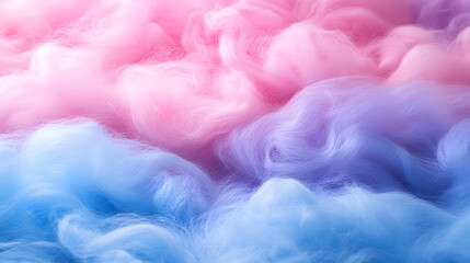 Fototapeta premium A Stunning Image of Pastel Pink and Blue Cotton Candy Texture