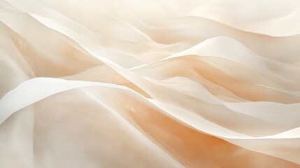 Obraz premium Pale beige and peach-toned abstract background with a grainy texture and polygonal folds.