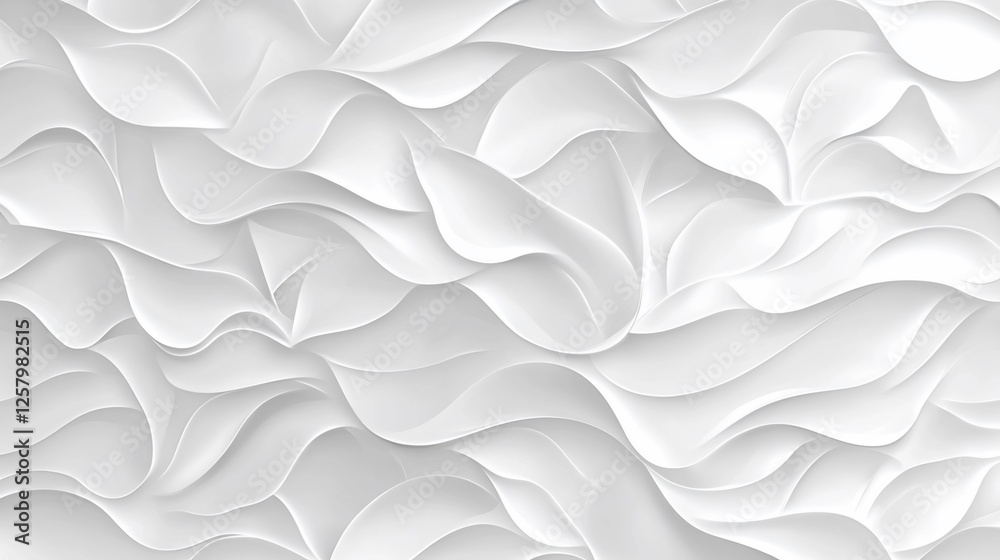 Poster abstract white wavy texture background, design element