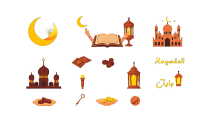 Islamic Mosque with Green Dome and Minaret – Transparent PNG, High-Quality Islamic Architecture