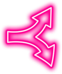 Neon Arrow Line Sign