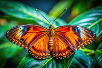 Fototapeta premium Stunning close-up reveals a Perlmuttfalter's iridescent wings, showcasing nature's intricate artistry.