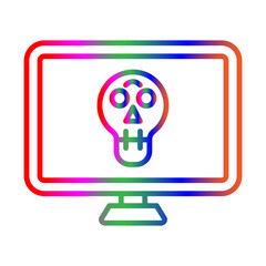 Malware line gradient icon